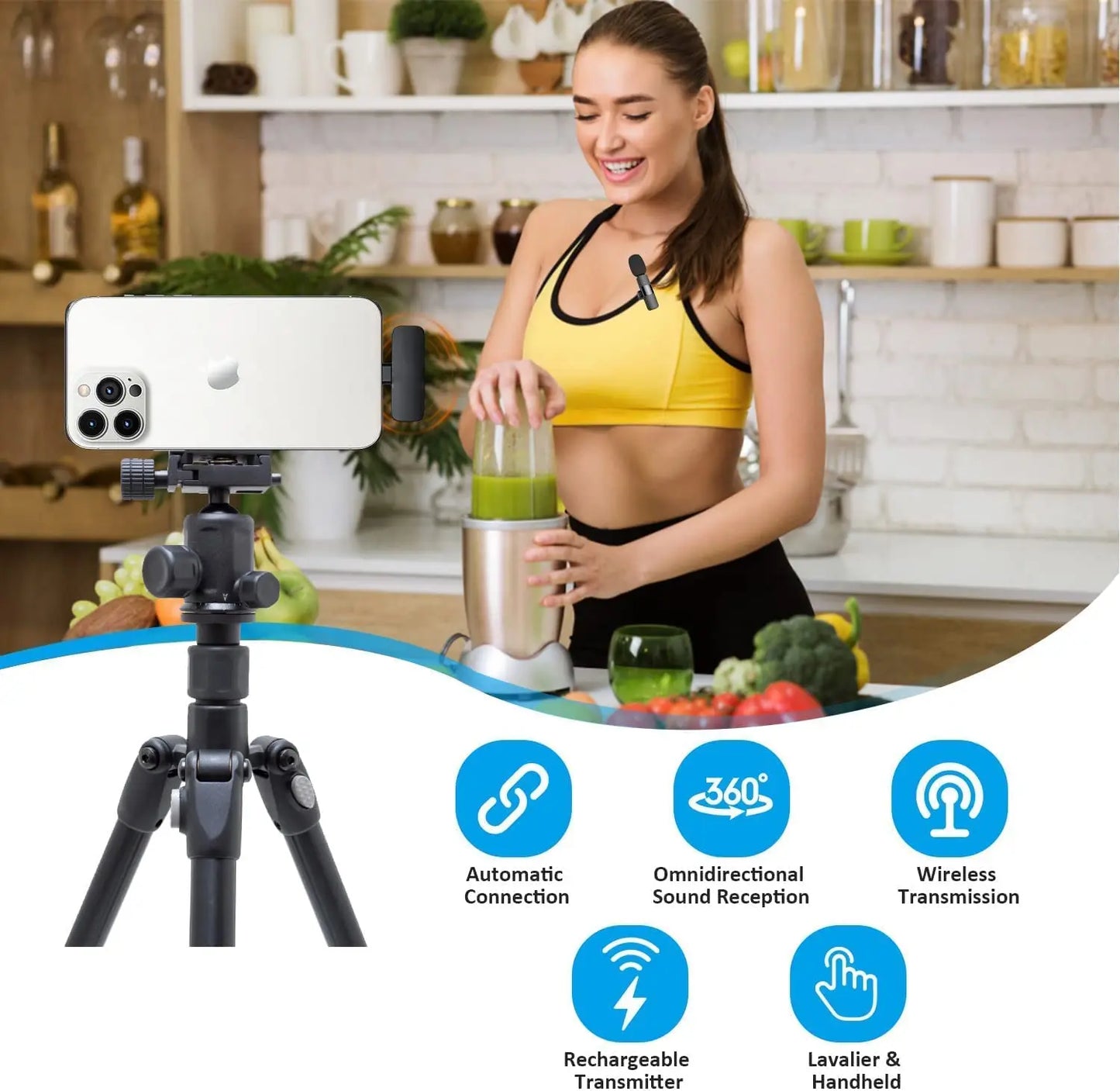 Wireless Microphone for iPhone and Type-C Android Phones - Deliverrpk