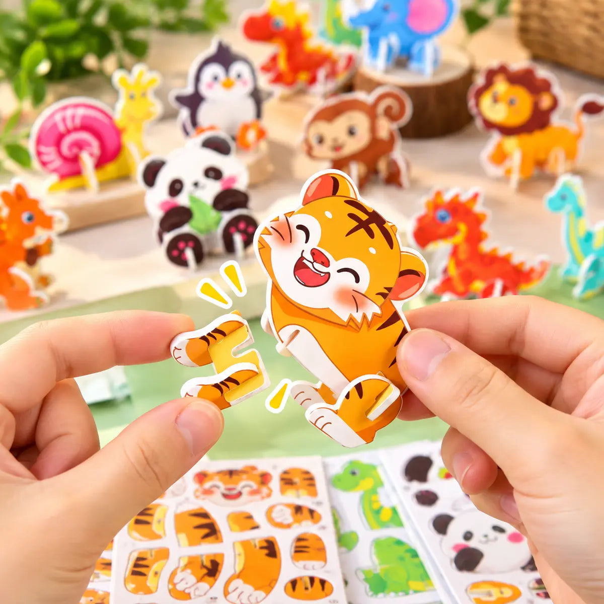Wooden 3D Animal Puzzle Toys for Kids Random Design Montessori Learning Toy