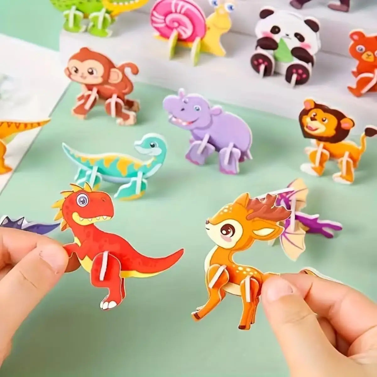 Wooden 3D Animal Puzzle Toys for Kids Random Design Montessori Learning Toy