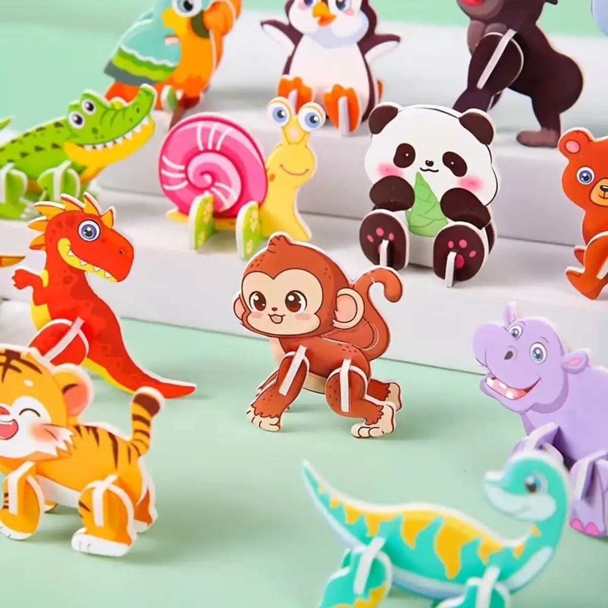 Wooden 3D Animal Puzzle Toys for Kids Random Design Montessori Learning Toy