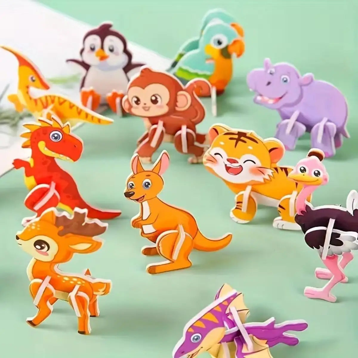 Wooden 3D Animal Puzzle Toys for Kids Random Design Montessori Learning Toy