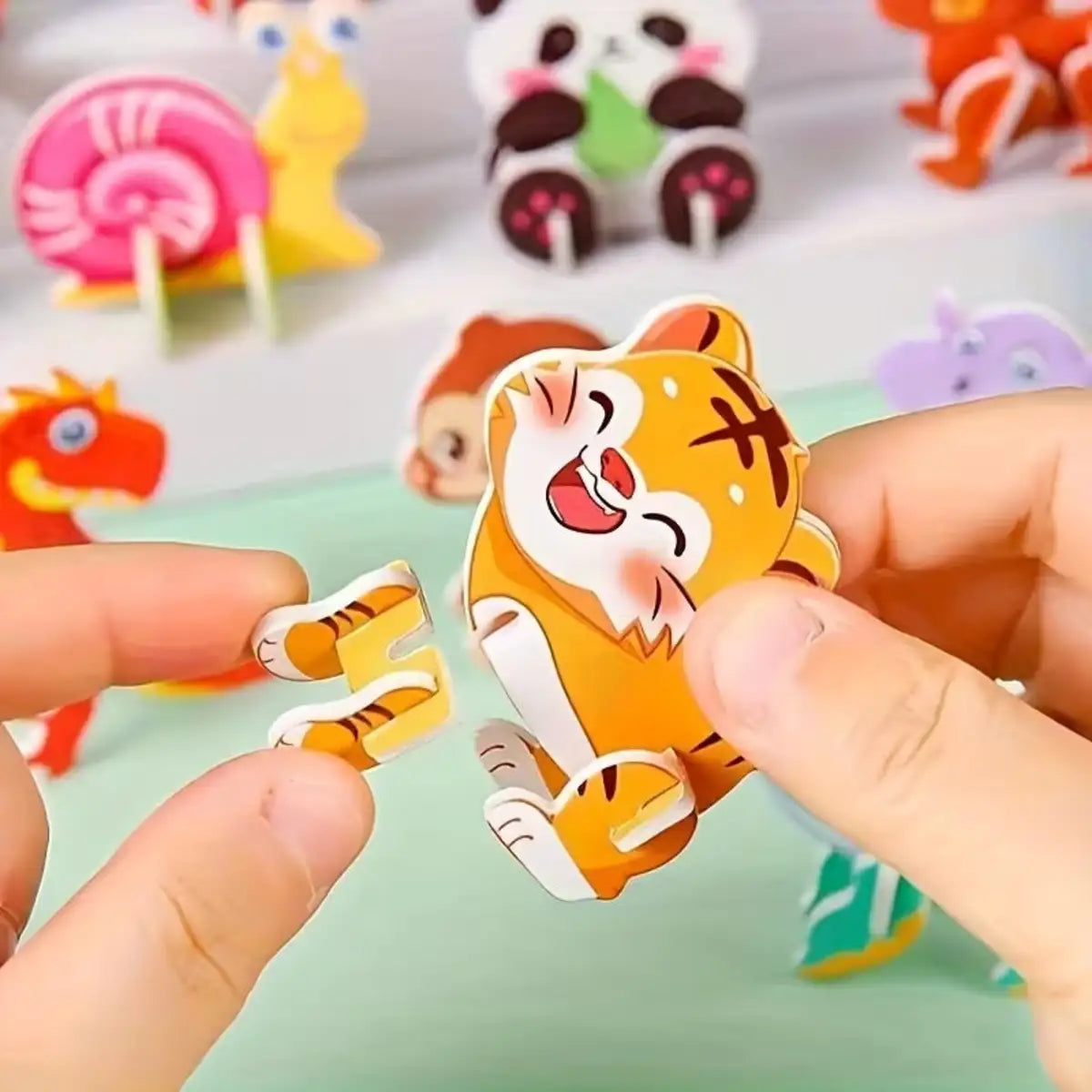 Wooden 3D Animal Puzzle Toys for Kids Random Design Montessori Learning Toy