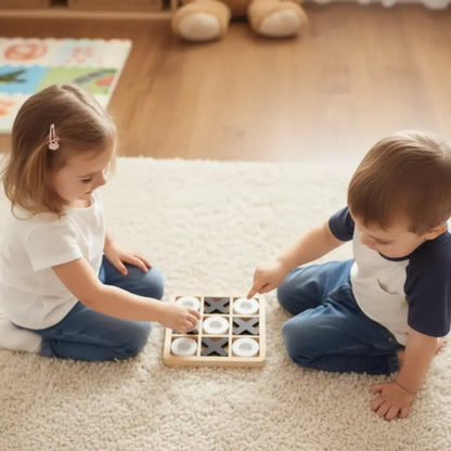 Wooden Tic-Tac-Toe Puzzle Game For Kids