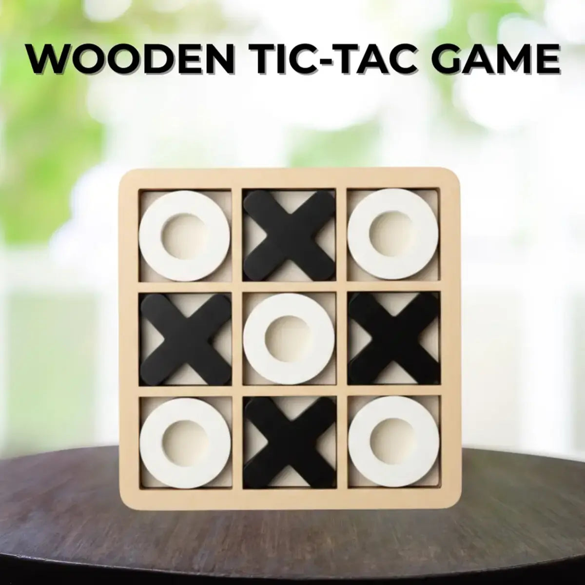 Wooden Tic-Tac-Toe Puzzle Game For Kids