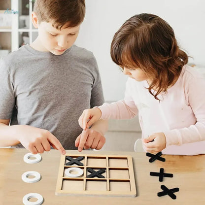 Wooden Tic-Tac-Toe Puzzle Game For Kids