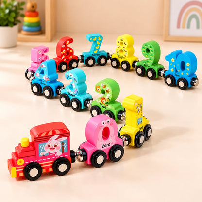 Wooden Digital Number Train Toy Set 