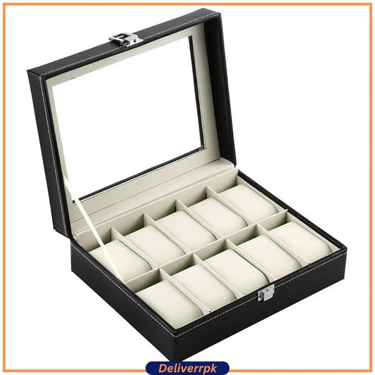 Wrist Watch Organizer Box (10 Slot) Deliverr.pk