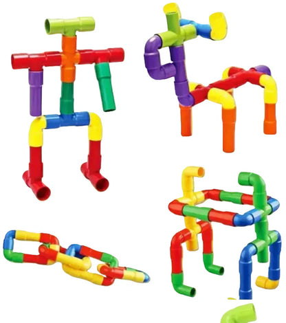 Colorful Creative Pipe Puzzle Building Blocks for Kids