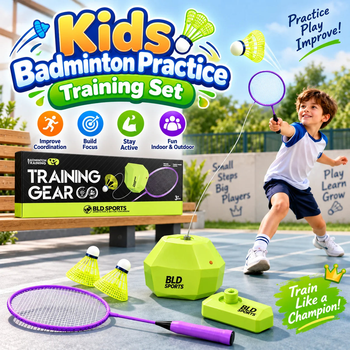 Kids Badminton Practice Training Set
