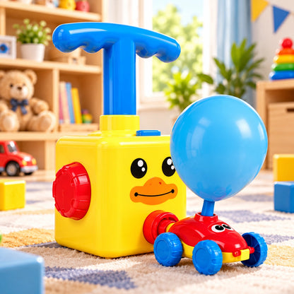 Balloon Powered Pumping Car Toy Set for Toddlers Air Powered Car