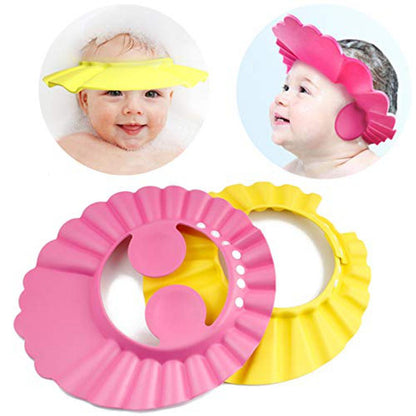 Baby Shower Cap Bathing Cap - Soft Adjustable Visor Hat Safe Shampoo Shower