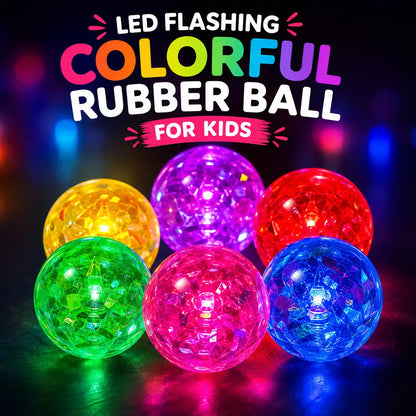 LED Flashing Colorful Rubber Ball For Kids - deliverrpk