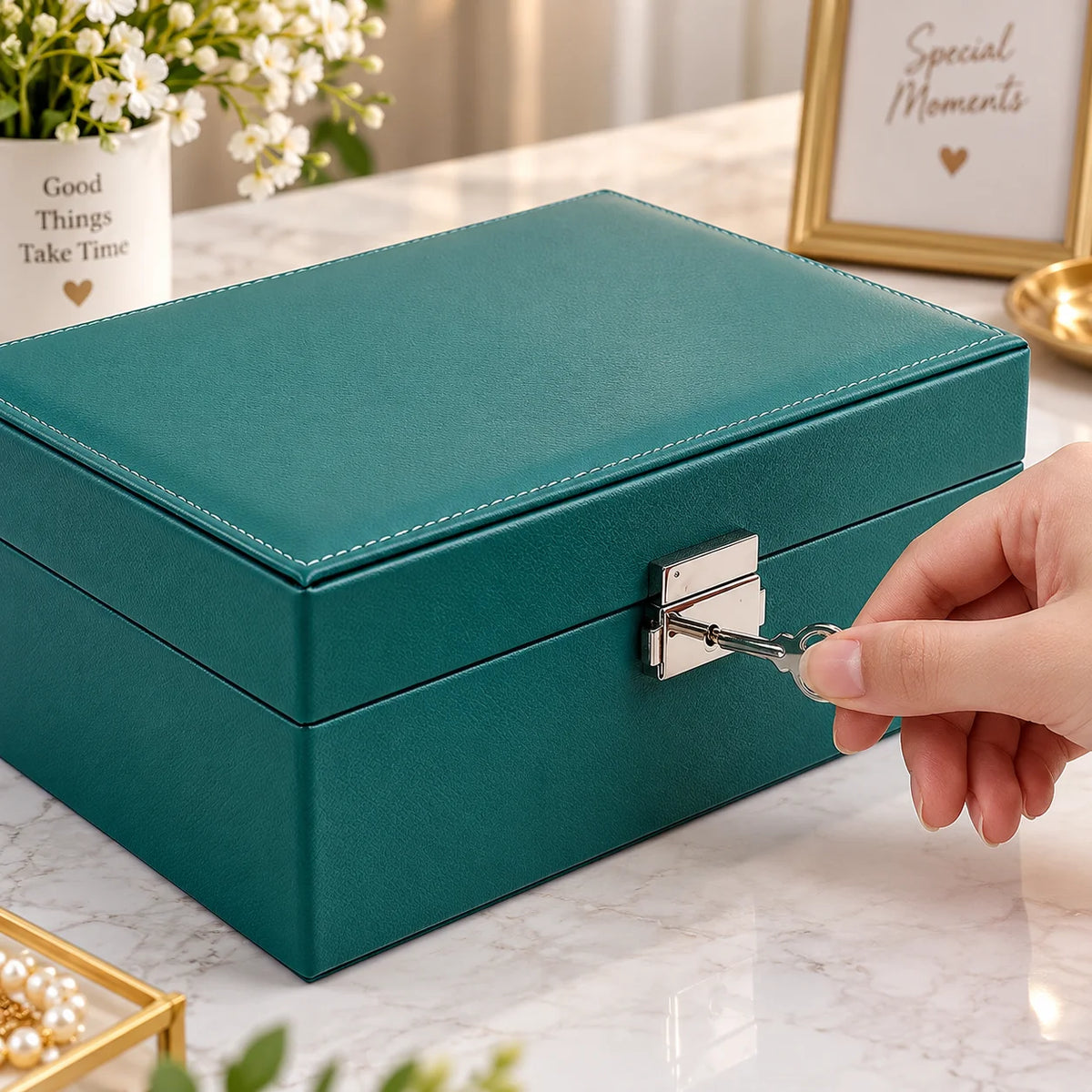 Two Layer Jewelry Storage Box-Deliverr.pk