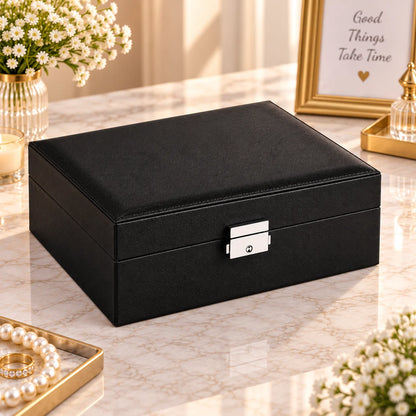 Two Layer Jewelry Storage Box-Deliverr.pk