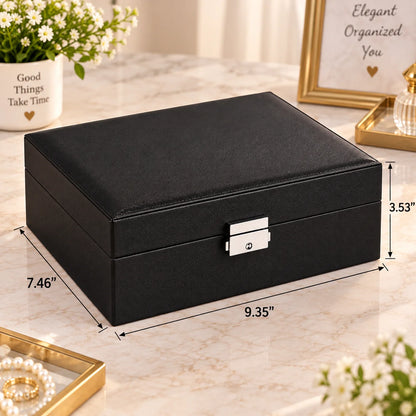 Two Layer Jewelry Storage Box-Deliverr.pk