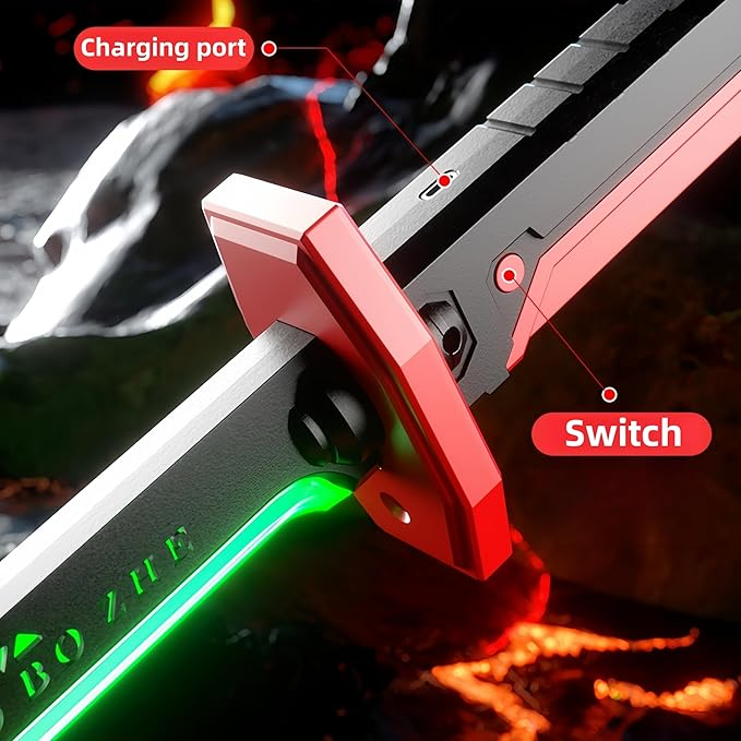 Color Flowing Spark Sword With Smoke