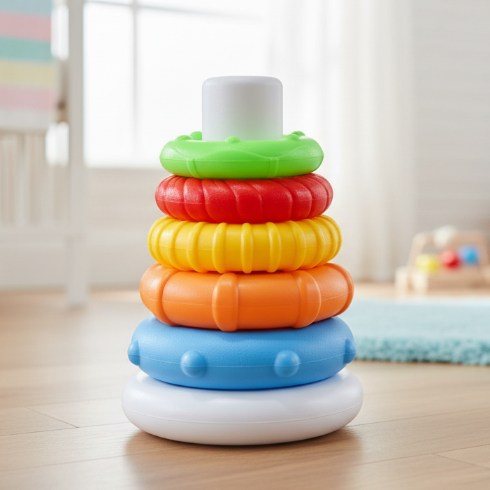 Colorful stacking rings toy - Toynix.pk