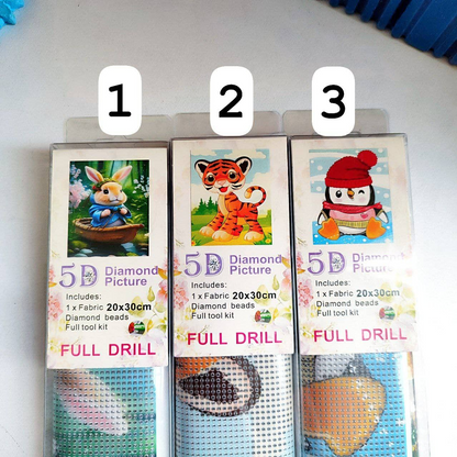 Small 5D Diamond Painting Kit For Home Decoration (Random Designs)