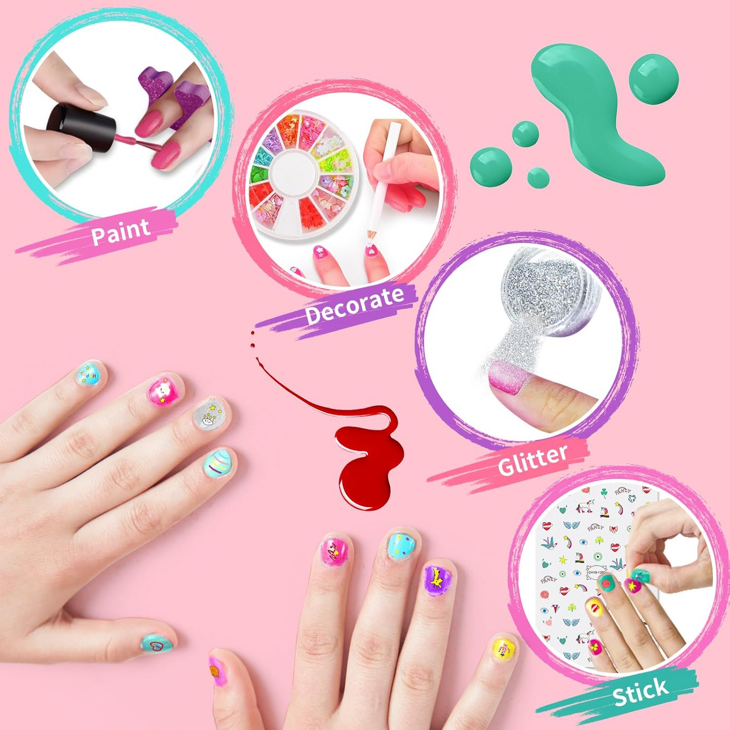 Beauty Nail Polish Kit With Dryer for Kids