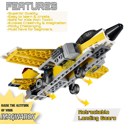 Architect Airplane Brick Toy 3-in-1 Building Blocks – 130 Pieces