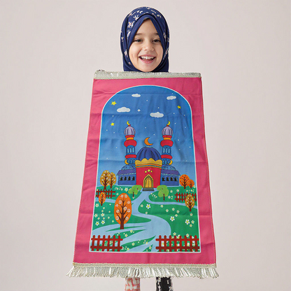 Kids Prayer Mat Set with Tasbeeh & Digital Counter