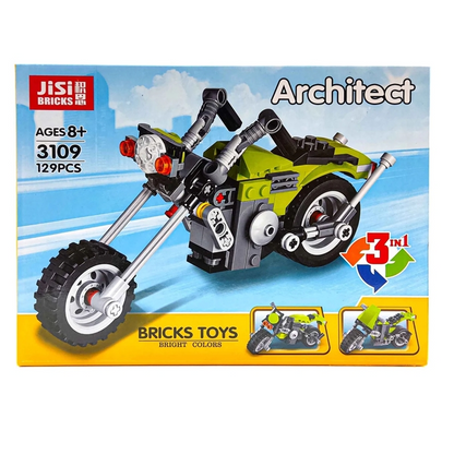 Architect Highway Cruiser 3-in-1 Building Blocks Toy – 129 Pieces