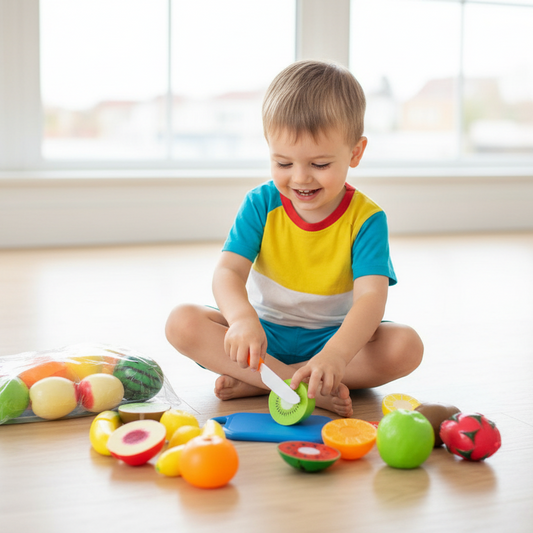 Fruit cutting play toy set - Toynix.pk