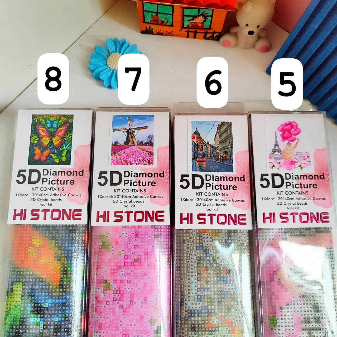 Small 5D Diamond Painting Kit For Home Decoration (Random Designs)