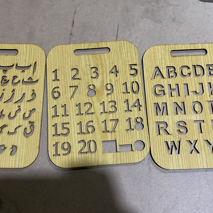 Early Learning Wooden Stencil Board For Kids (Set of 3)