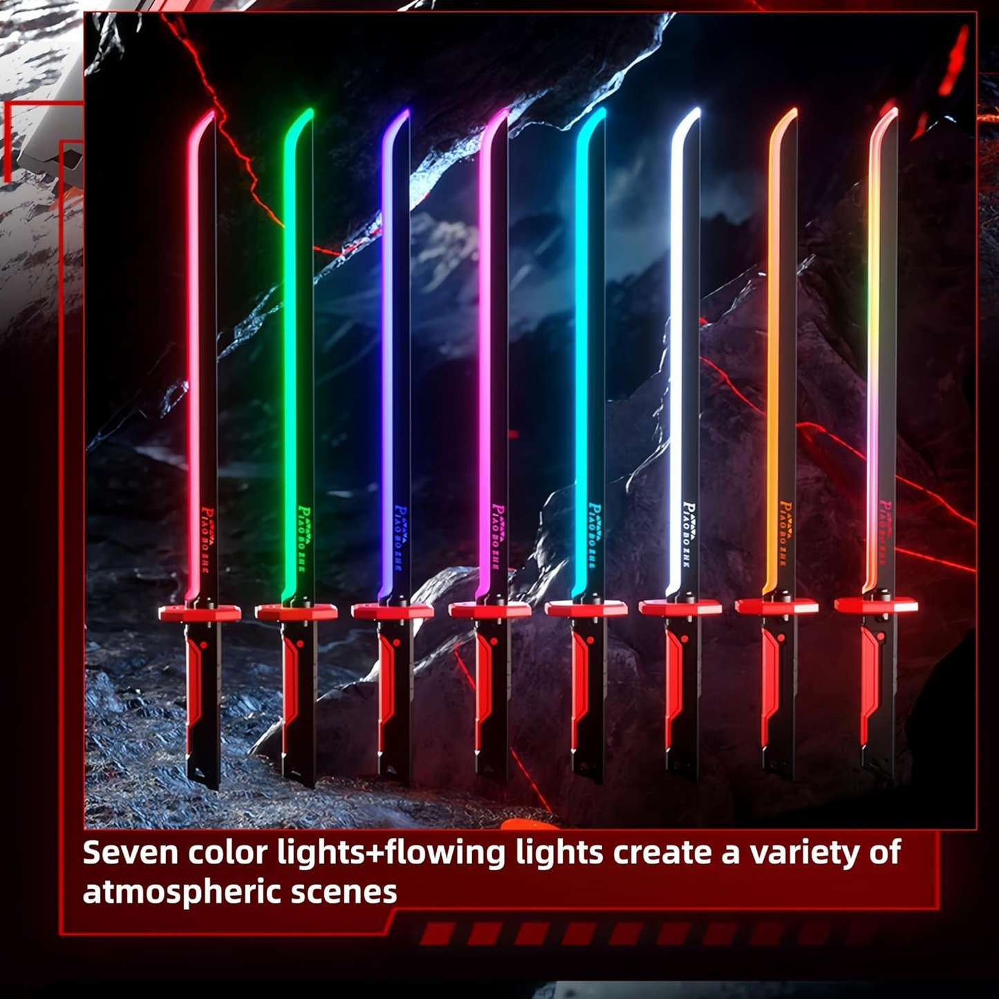 Color Flowing Spark Sword With Smoke