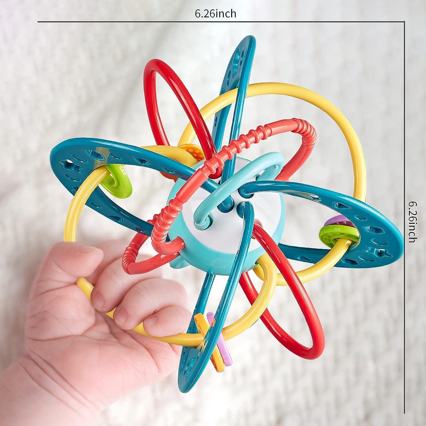 Activity Baby Teething Ring Rattle Toy