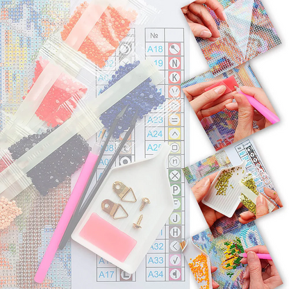 Small 5D Diamond Painting Kit For Home Decoration (Random Designs)