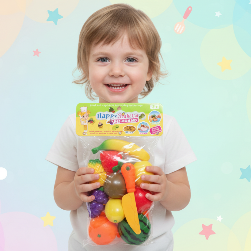 Fruit cutting play toy set - Toynix.pk