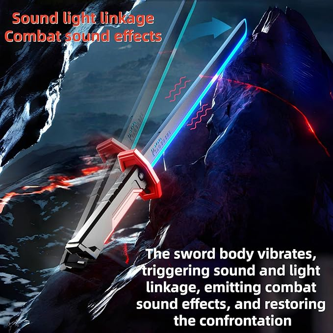 Color Flowing Spark Sword With Smoke