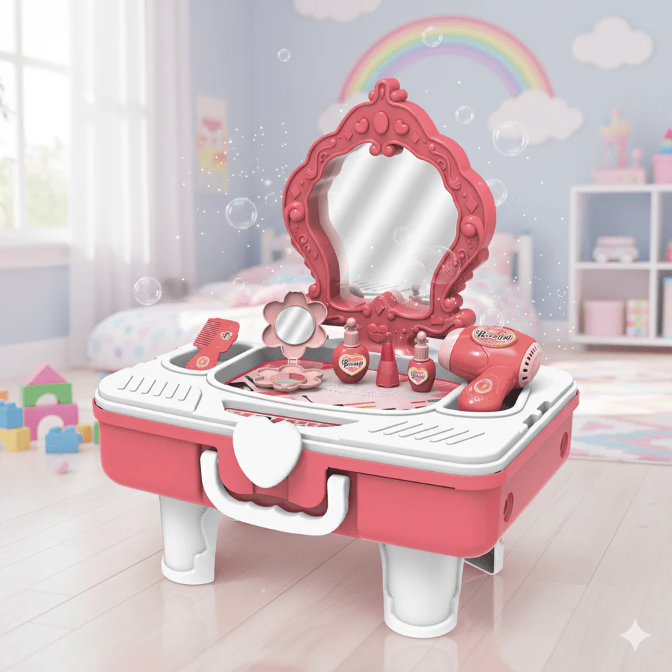 2 in 1 Draw-Bar Box Dressing Table Toys