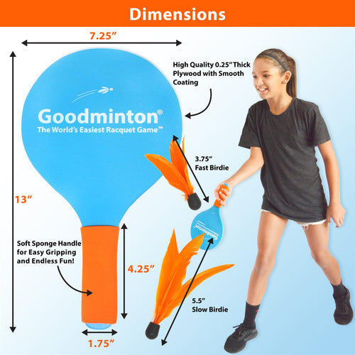 Goodminton | The World's Easiest Racket Game | an Indoor Outdoor Year-Round Fun Racquet Game for Boys, Girls, and People of All Ages - Deliverrpk