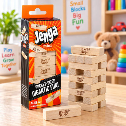 Classic Jenga Wooden Stacking Tower Board Game for Kids and Adults