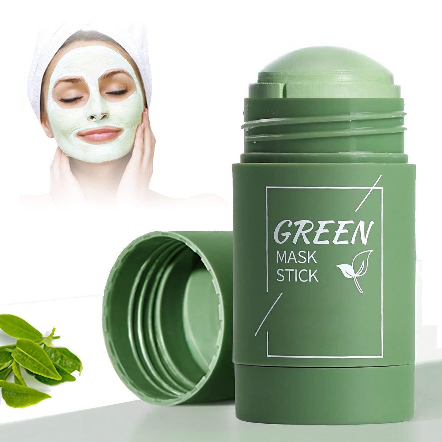 Mask Stick Skin Care Acne Blackhead Remover Oil Control Green Tea Oil Control Cleansing Solid Mask Moisturizing - Deliverrpk