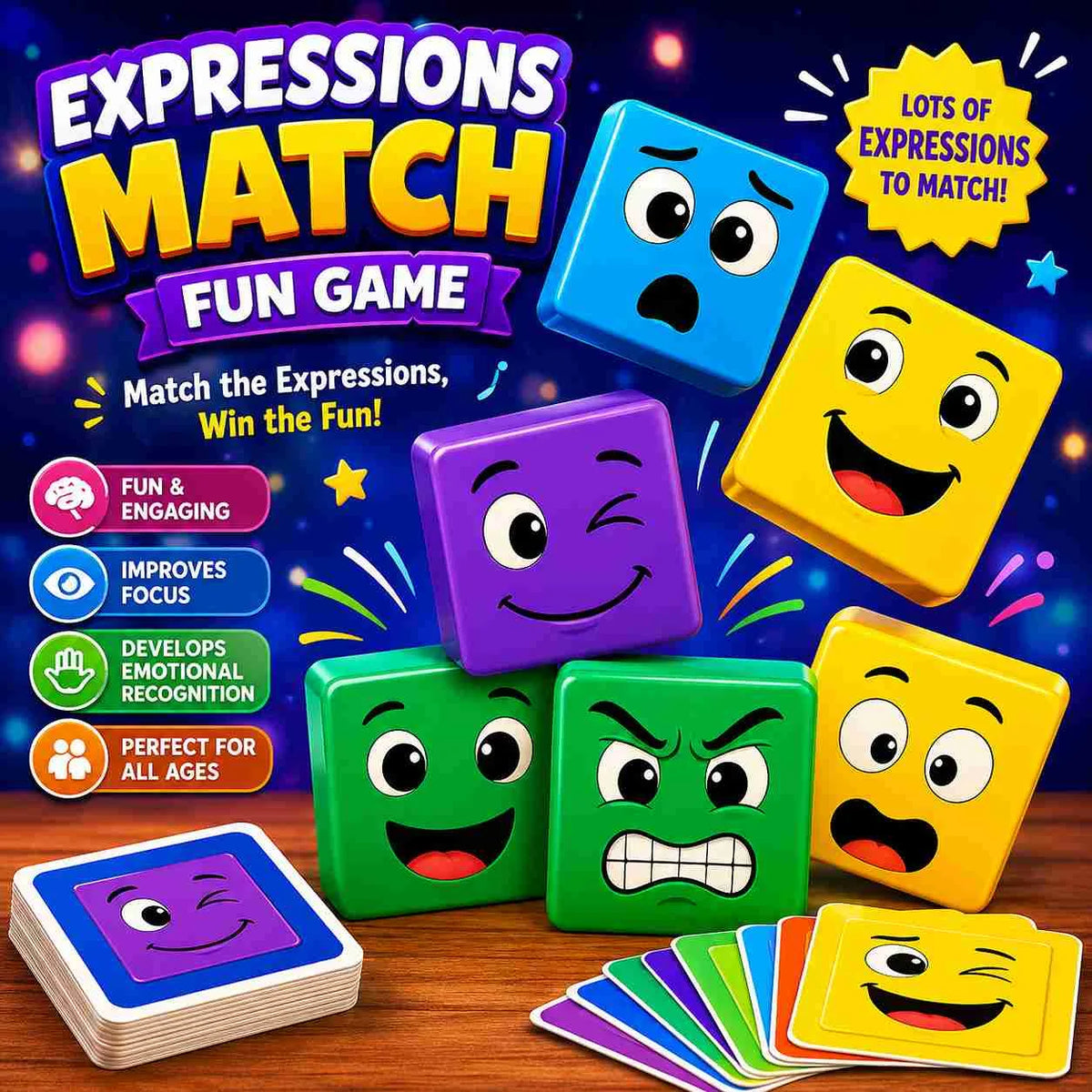 Face Changing Expression Cube Table Game for Kids