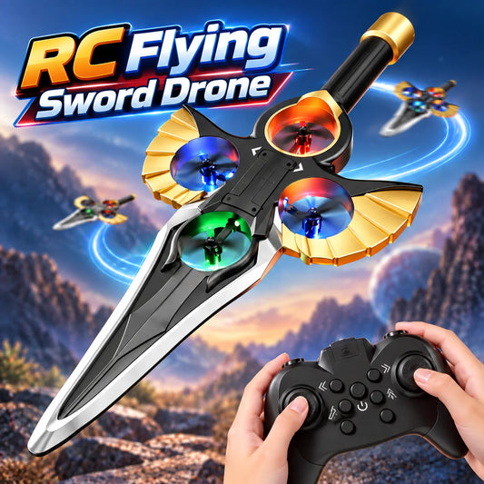 RC Flying Sword Drone – LED Remote Control Toy
