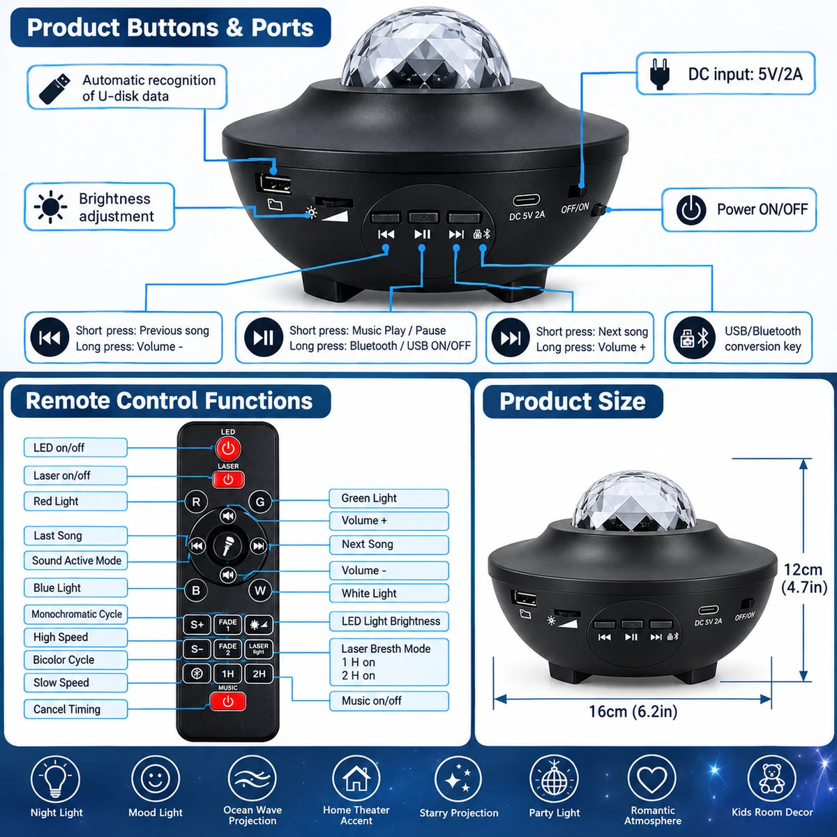 Galaxy Projector Lamp Deliverr.pk