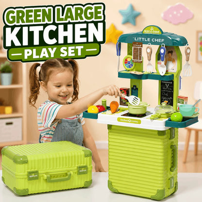 Green Large Kitchen Play Set for Kids