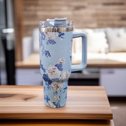 Flower Design Stainless Steel Water Tumbler 1200 ml