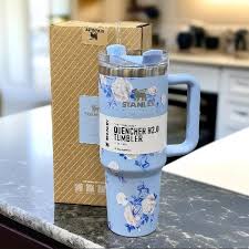 Flower Design Stanley Stainless Steel Water Tumbler 1200 ml