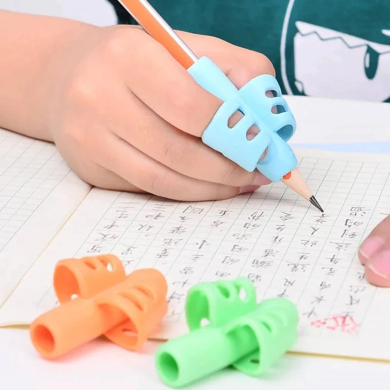Children Pencil Holder Tools Silicone Two Finger Ergonomic Posture Correction Tools Pencil Grip Writing Aid Grip Correction School Supplies - Deliverrpk
