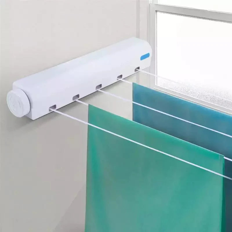 Retractable Automatic Cloth Drying Line Rope Retractable Clothesline Extendable Automatic Cloth Drying Stand Clothes Line, Drying line Clothes Line Wall Mounted Retractable Hanging Ropes for Laundry & Hanger Dryer - 3.2 Meters Ropes Length - Deliverrpk