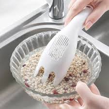 Multifunction Rice Washing Spoon Bean Washer Cleaning Drain Filter Kitchen Tool - Deliverrpk