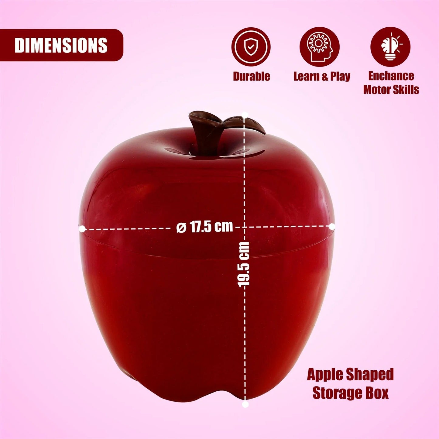 32 Pcs Pretend Play Kitchen Cutting Set (Apple Storage Case)