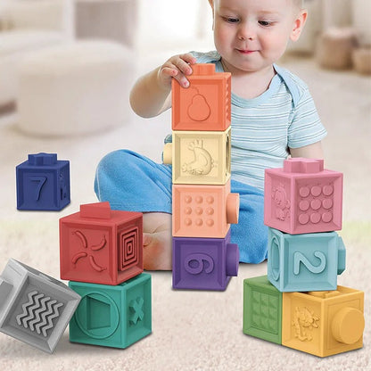 Large Soft teethers Building Blocks Numbers and Shapes For Kids