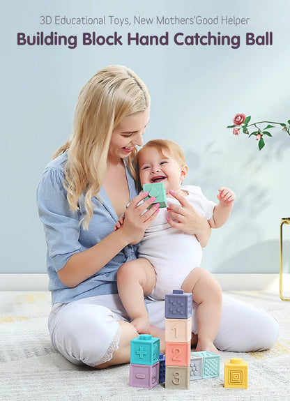 Large Soft teethers Building Blocks Numbers and Shapes For Kids